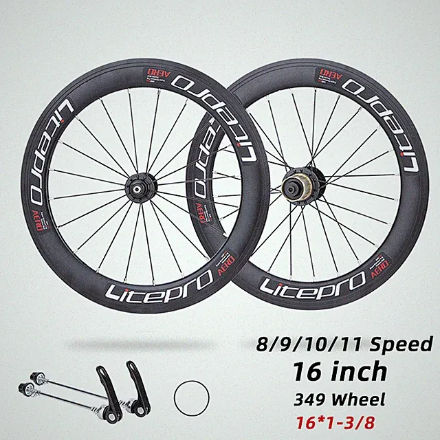 16er 349 Folding Bike Wheelset 8/9/10/11 Speed V/disc Brake Rims Bicycle Wheels