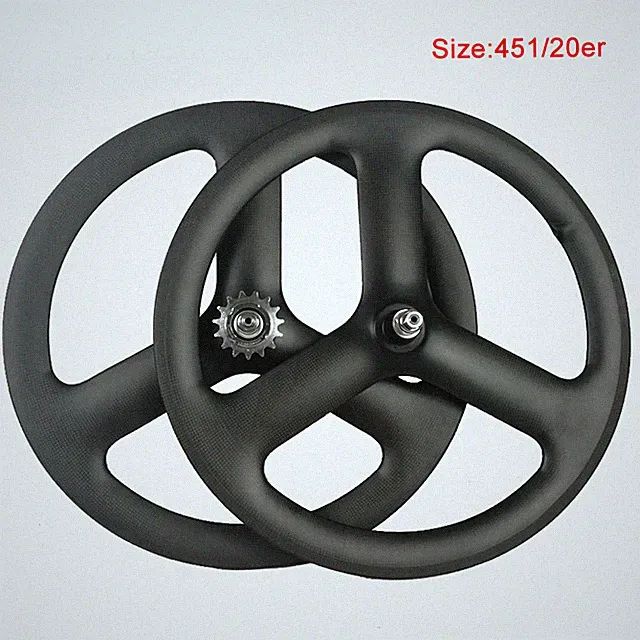 451 Triangle Disc Brake 20er carbon wheelset For Road/Cyclocross Track Cycling