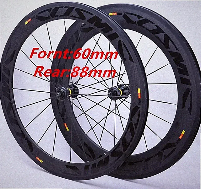 700C Carbon Fibre Road Bike Bicycle Wheelset Carbon Clincher Tubeless Wheels