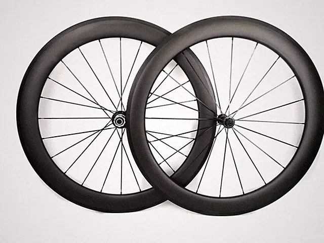 700C Road Bike Carbon Wheelset 25mm Width 60mm Depth Tubular/Clincher 3k Matte