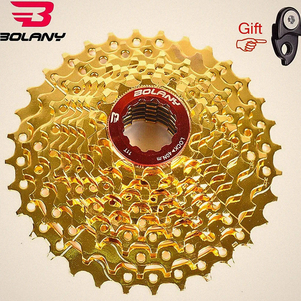 BOLANY 9 Speed Cassete MTB Mountain Bike Bicycle Flywheel 11-32T Gold