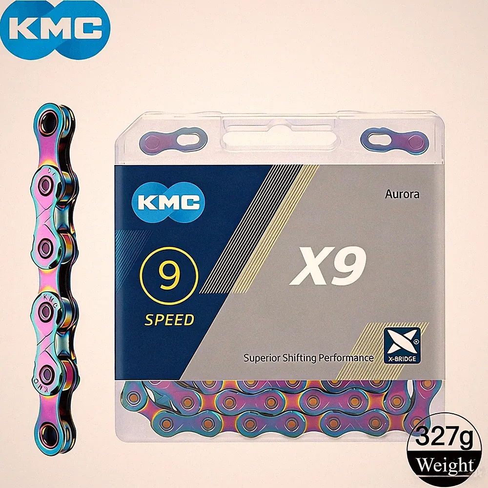 KMC 9 Speed X9 Colorful Bicycle MTB Road Bike Chains Quick 116L For Shimano