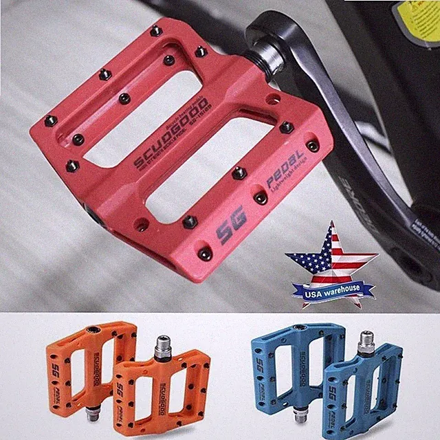 Nylon fiber Road MTB Mountain Bike Bicycle Pedal Bearing Flat Platform Pedals