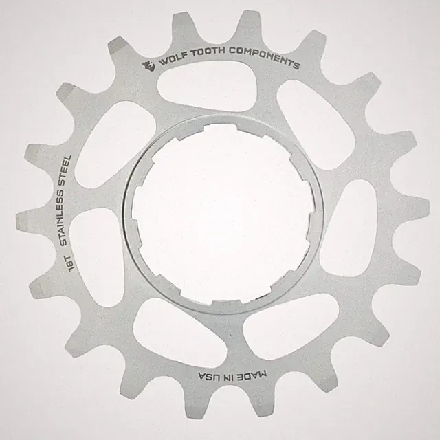 Wolf Tooth Stainless Steel 20T Single Speed Cog for Hyperglide Freehubs
