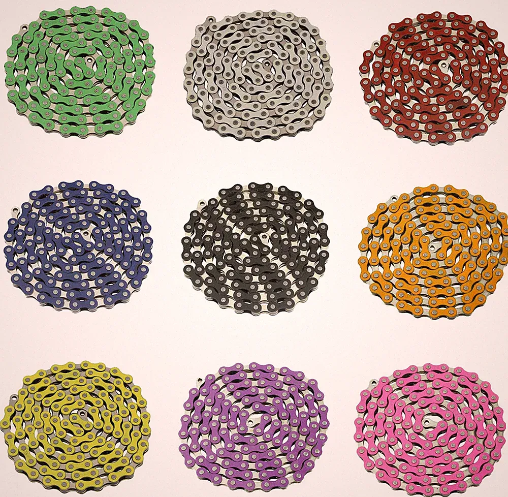 YBN Single Speed Bicycle Chain 1/2"X1/8" 112 Links BMX Freestyle Chain 9 Colors.